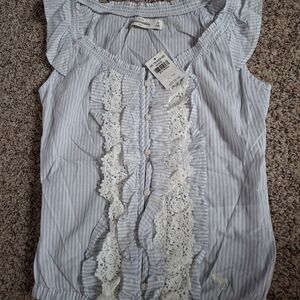 Abercrombie & Fitch Blue Striped Kids Blouse